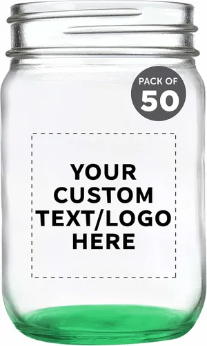 Miniatura 11 de DISCOUNT PROMOS Tarros de vidrio decorativos personalizados de 12 onzas, juego de 50 unidades, tarros de vidrio para avena durante la noche, dulces