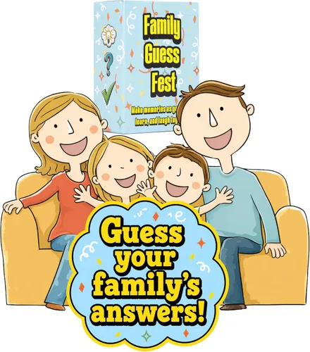 Family Guess Fest – El Juego de Grito Familiar para Niños y Adultos - Diversión en la Sala de Estar - Juego de Adivinanzas para Niños, Adolescentes