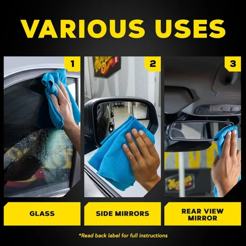 Miniatura 7 de Toallas de vidrio Meguiar's Perfect Clarity, mantenga las ventanas brillantes usando toallas de limpieza de vidrio reutilizables premium con un
