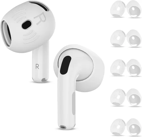 Miniatura 8 de 5 pares de almohadillas para AirPods 4, funda de auriculares de silicona AirPod 4 antideslizante y suave, accesorios para Air Pod 4 compatibles