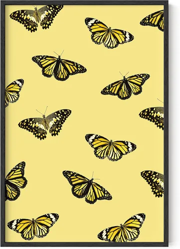 Miniatura 21 de HAUS AND HUES Arte de pared de mariposas: carteles estéticos para habitación, decoración de pared amarilla, sin marco, 12 x 16 pulgadas Mariposas
