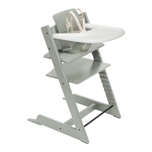 Miniatura 13 de Silla alta Stokke Tripp Trapp 2 (negra), cojín 2 (gris nórdico) + bandeja Stokke (negra) - Incluye silla + juego de bebé con arnés extraíble
