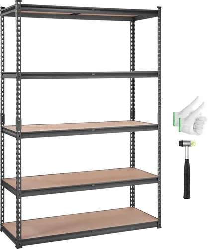 Miniatura 17 de VEVOR Storage Shelves, 5-Tier Adjustable, 2000 lbs Capacity, Heavy Duty Garage Storage Shelving Unit, Metal Utility Rack Shelf, for Kitchen Pantry