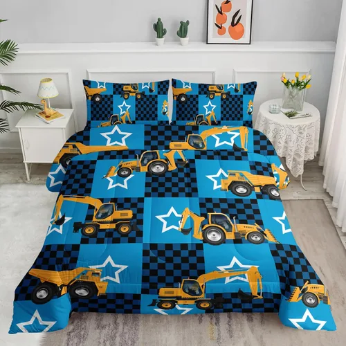 Miniatura 44 de Juego de edredón para niños Axolotl, tamaño individual, juego de ropa de cama con diseño de autos de carreras para niños, niñas, adolescentes