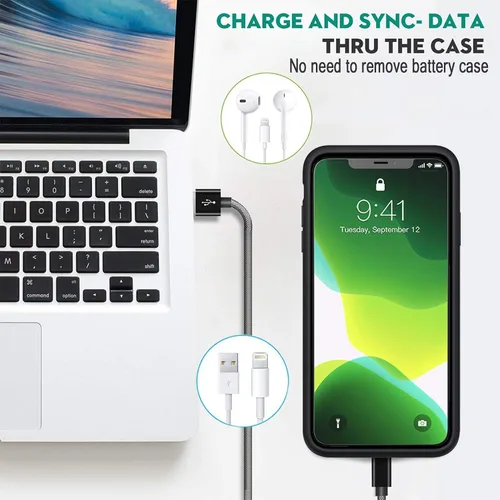 Miniatura 5 de Funda de batería para iPhone 11 Pro, mejorada 7000 mAh, ultra delgada, portátil, funda protectora de carga inteligente, compatible con iPhone 11 Pro