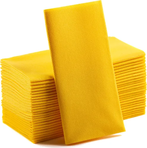 Miniatura 12 de Servilletas de papel azul bebé, tela desechable de lino como servilletas de cena, toallas de mano, suaves, absorbentes, servilletas de mano de papel