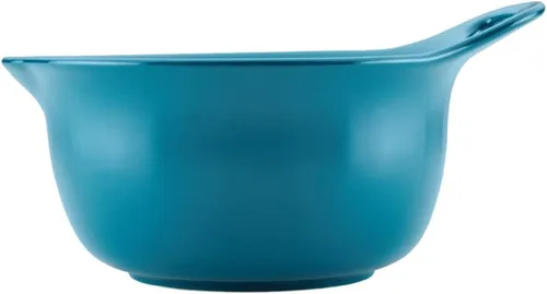Rachael Ray Ceramics - Juego de cuencos para mezclar con boquilla de vertido, 1 cuarto de galón y 2 cuartos de galón, verde azulado