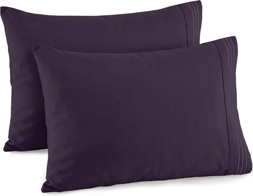 Miniatura 19 de Elegant Comfort Juego de fundas de almohada de 2 piezas de calidad hotelera, lujosas y suaves fundas de almohada de calidad egipcia de 1500 hilos