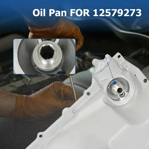 Miniatura 5 de WFLNHB Reemplazo de bandeja de aceite de aluminio para Cadillac 2002-2006 Reemplazo para Chevy 1999-2007 Reemplazo para GMC 2000-2007 Pickup Truck