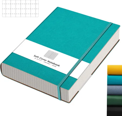 Miniatura 8 de AHGXG Cuaderno de papel cuadriculado - Cuaderno de papel de cuadrícula tamaño A4 grande 8.5''×11'', 320 páginas de diario grueso, papel cuadriculado