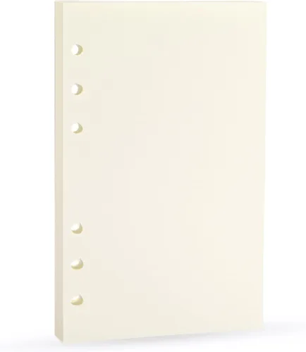 Miniatura 13 de Insertos de planificador A5, recargables para repuestos Filofax, arphia, 6 anillas, puntos, líneas, cuadrículas, lisos, 80 hojas/160 páginas para un