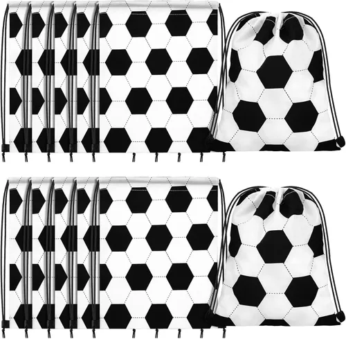 Miniatura 11 de Shappy 12 bolsas de baloncesto con cordón, pequeñas bolsas deportivas a granel, mochila para golosinas para bailes, fiestas de cumpleaños, regalos