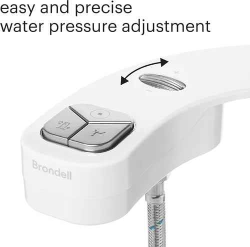 Miniatura 3 de Brondell FSP-150 FreshSpa Thinline Accesorio esencial de bidé de precisión para asientos de inodoro con presión de agua ajustable, control de brazo