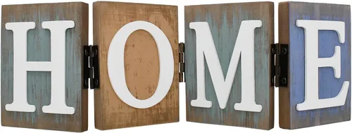 Morning View Letrero de madera para el hogar, decoración rústica con letras recortadas, letrero de madera de pie, decoración del hogar para