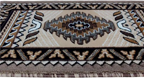 Miniatura 6 de YHSF Alfombra del suroeste para sala de estar, dormitorio, cocina y más, fácil de limpiar, suave y duradera, alfombra tribal nativa americana, a