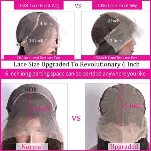 Miniatura 5 de Hswpawk - Pelucas de cabello humano con encaje frontal prearrancado, densidad del 180%, pelucas de cabello humano ondulado profundo de 13 x 6