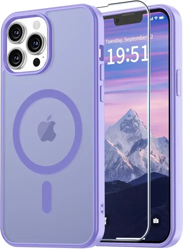 Miniatura 37 de vnnink para iPhone 12 y iPhone 12 Pro, funda de teléfono celular translúcida con protección contra caídas de grado militar, mate magnética