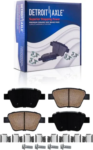 Miniatura 141 de Detroit Axle - Pastillas de freno traseras para Honda Odyssey 2011-2017 Pilot 2007-2013 MDX 2010-2013 ZDX 2010-2013 Pastillas de freno de cerámica