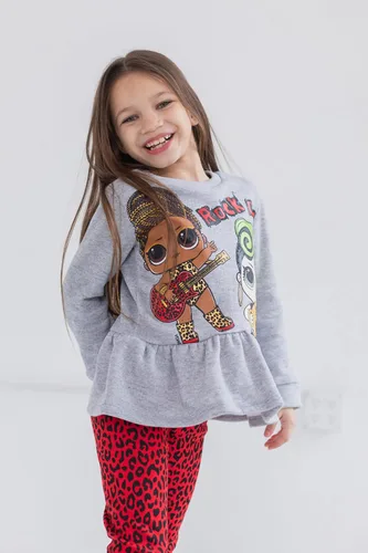 Miniatura 2 de LOL Surprise Fierce Bhaddie Flipside Unity - Conjunto de sudadera y leggings de forro polar cruzado para niñas pequeños a niños grandes Rosado