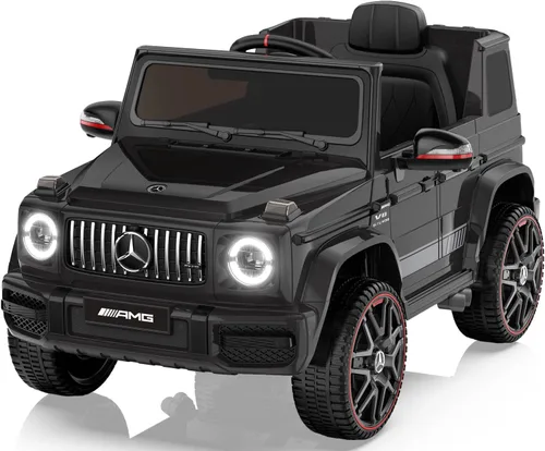 ANPABO Auto de juguete Mercedes-Benz G63 con licencia, para niños, 12 V, con control remoto para padres, aviso de batería baja, faro delantero LED,