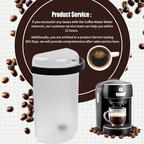Miniatura 7 de Máquina de café mejorada Depósito de agua compatible con cafetera Keurig K-café de una sola porción y cafetera capuchino, cafetera de repuesto