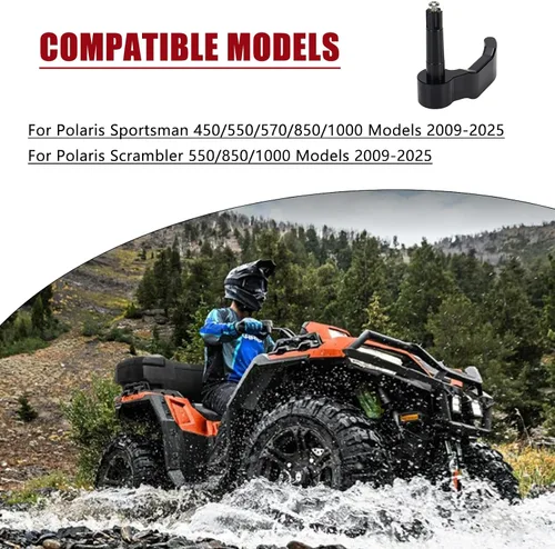 Miniatura 5 de Palanca de acelerador de pulgar antideslizante de aluminio CNC de repuesto compatible con Polaris Scrambler Sportsman 550/570/850/1000 2009-2018