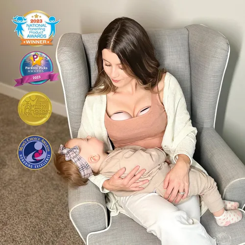 Miniatura 4 de MomMed Extractor de leche usable (Modelo S21) – Extractor de leche eléctrico doble sin manos, diseño a prueba de fugas, 3 modos