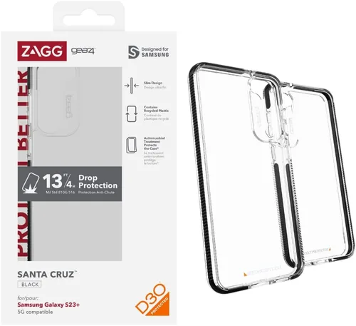 Miniatura 20 de ZAGG Gear4 Santa Cruz Samsung Galaxy S23 Series - Funda para teléfono, protección contra caídas D30 de hasta 13 pies / 13.1 ft, funda transparente