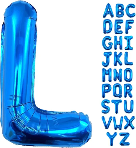 Miniatura 24 de Lovoir Globos azules grandes de 40 pulgadas con letra C de gran tamaño, globo de helio de aluminio de Mylar para decoración de fiesta de cumpleaños