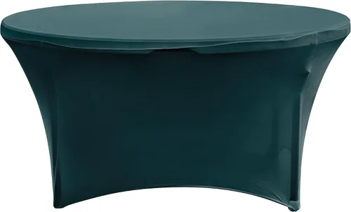 Miniatura 15 de Simply Elegant Mantel redondo ajustable de elastano Mantel para mesa de banquete, mantel de poliéster y elastano, para cumpleaños, quinceañera
