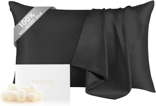 Miniatura 22 de THXSILK Funda de almohada de seda de morera 100% para cabello y piel, funda de almohada de seda hipoalergénica, suave, transpirable, con cremallera