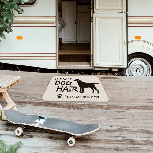 Miniatura 2 de Znzd Tapete decorativo divertido con purpurina «It's Not Dog Hair It's Labrador», para puerta delantera, entrada al aire libre, granja, rústico