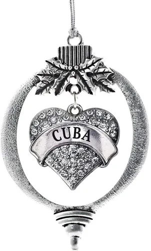 Miniatura 58 de Inspired Silver Adornos festivos de dije de corazón pave de plata con circonitas cúbicas