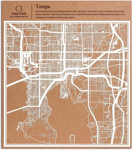 Miniatura 51 de O3 Design Studio Aberdeen - Mapa de papel cortado en papel blanco de 12 x 12 pulgadas