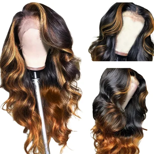 Miniatura 33 de BAIICS Pelucas de cabello humano rubio miel con encaje frontal transparente HD de 13 x 6 pulgadas, peluca frontal de encaje transparente HD 12A