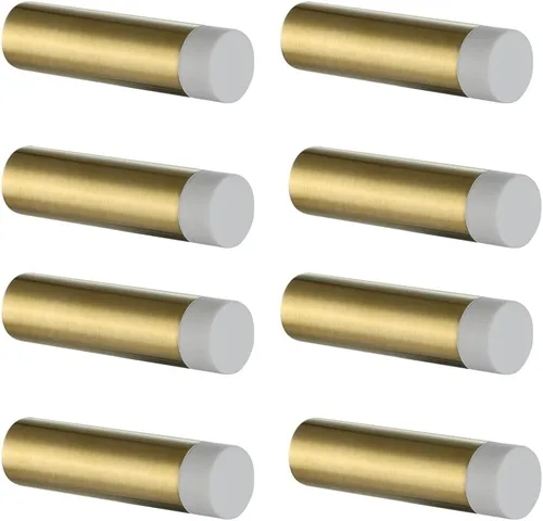Miniatura 7 de JQK Tope de puerta, 2-7/8 pulgadas, acero inoxidable 304, amortiguador de sonido, tope de puerta, parachoques de pared, paquete de 8, blanco