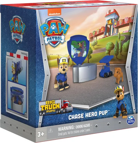 Miniatura 8 de Paw Patrol, Big Truck Pups Chase Figura de acción con dron de rescate con clip, cápsula del centro de comando y amigo animal, juguetes para niños
