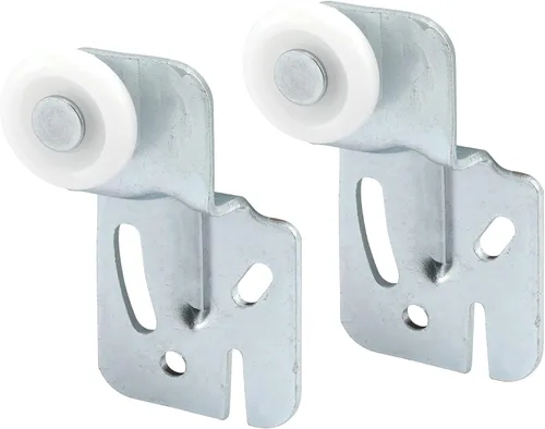Prime-Line MP6501 Rodillo para puerta de armario con desplazamiento de 1/2 pulgada y rueda de nailon de 7/8 pulgadas (paquete de 2), zinc | 1/2