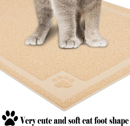 Miniatura 3 de UPSKY Trampero grande de arena para gatos de 35 x 23 pulgadas, atrapa las camadas de la caja y las patas, control de dispersión para plegar, tapete