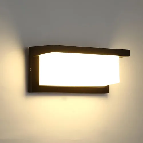 Lámpara de pared para porche al aire libre, apliques de pared LED modernos de 18 W, 3000 K, lámpara de pared de aluminio, accesorios adecuados para