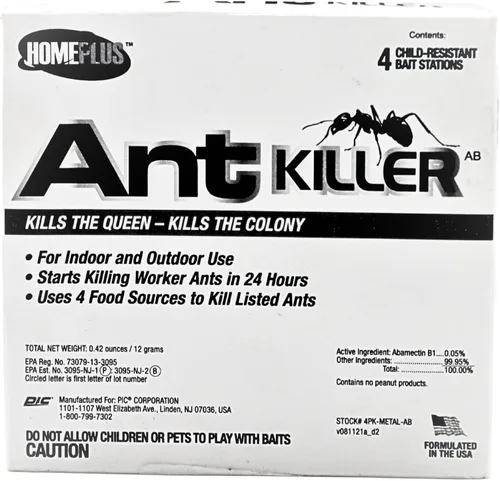Homeplus - Trampas para cebo para hormigas, para exteriores e interiores, 4 estaciones de metal con 4 atractivos a base de alimentos, diseño