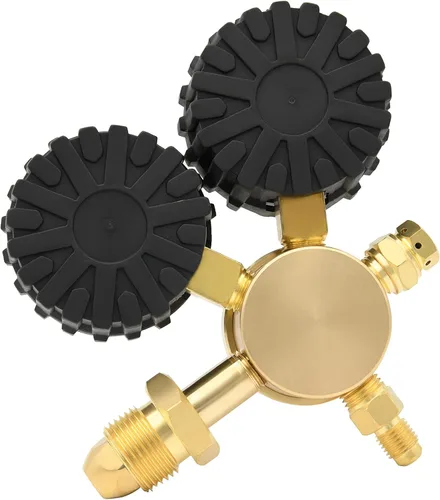 Miniatura 7 de Regulador de Nitrógeno 0-600PSI CGA580 Entrada, Conexión de Salida de Llama Macho de 1/4 Pulgada, Manija de Servicio Pesado, Válvula de Alivio
