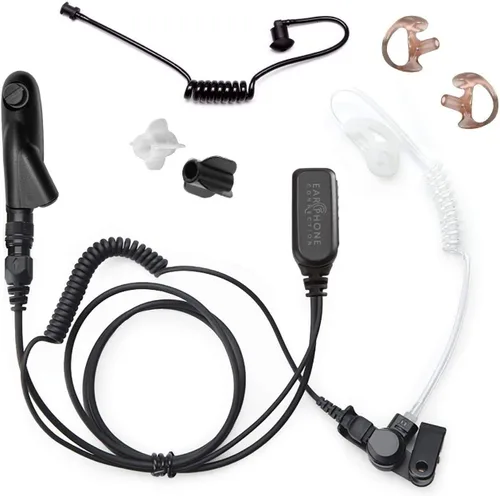 Auricular de radio, compatible con Harris XG-100 XG-100P XL-185 XL-185P XL-185Pi XL-200 XL-200P y XL-200Pi, EP1348QR-PTT Micrófono de policía de