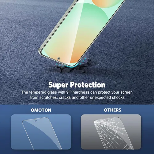 Miniatura 6 de OMOTON Paquete de 3+2 protectores de pantalla y protector de lente de cámara para Samsung Galaxy S24 FE, antiarañazos, sin burbujas