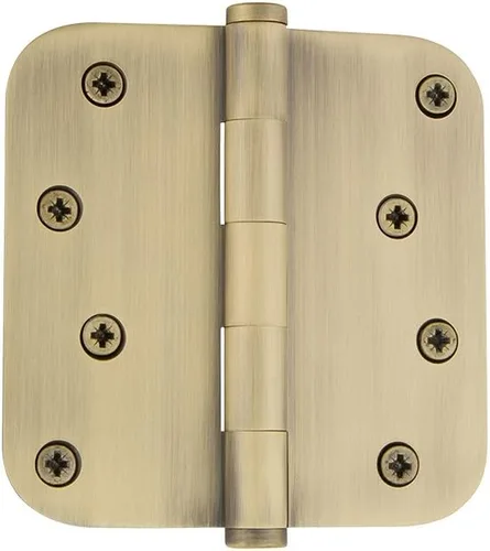 Miniatura 70 de Grandeur Hardware 824304 Bisagra residencial con punta de bellota de 3.5 pulgadas con esquinas de radio de 5/8 pulgadas en peltre antiguo
