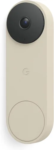 Google Timbre Nest (cableado, 3ª generación), video 2K y géminis, vista en vivo, visión nocturna, audio bidireccional, funciona con Google Home, Lino