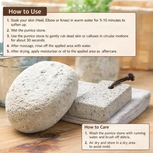 Miniatura 5 de Piedra pómez, natural [fabricada en Japón], forma ergonómica, textura extrafina, removedor de callos de piel dura y agrietada para hombres, mujeres
