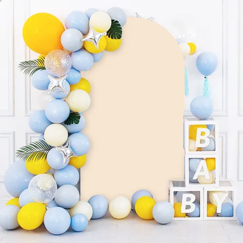 Fundas de arco para boda, de elastano, para telón de fondo arqueado, 6 x 2.6 pies, cubierta de marco de arco de globos para decoración de fiesta de