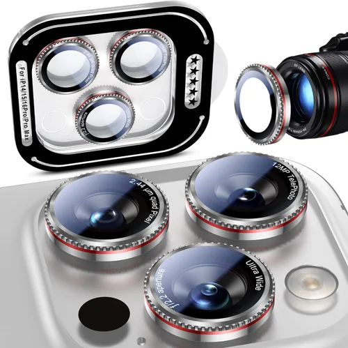 Miniatura 10 de Uyiton para iPhone 17 Pro Max/17 Pro/16 Pro Max/16 Pro/15 Pro Max/15 Pro/14 Pro Max/14 Pro Protector de lente de cámara - Cubierta de cámara