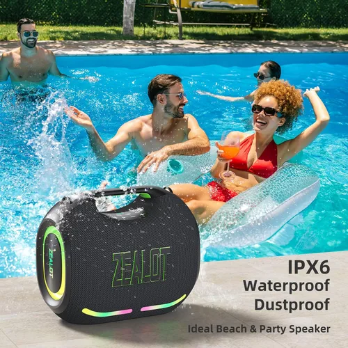 Miniatura 4 de ZEALOT ZE01 - Bocina portátil Bluetooth, 120W de potente sonido estéreo con graves profundos, inalámbrica, gran bocina para fiesta, compatible